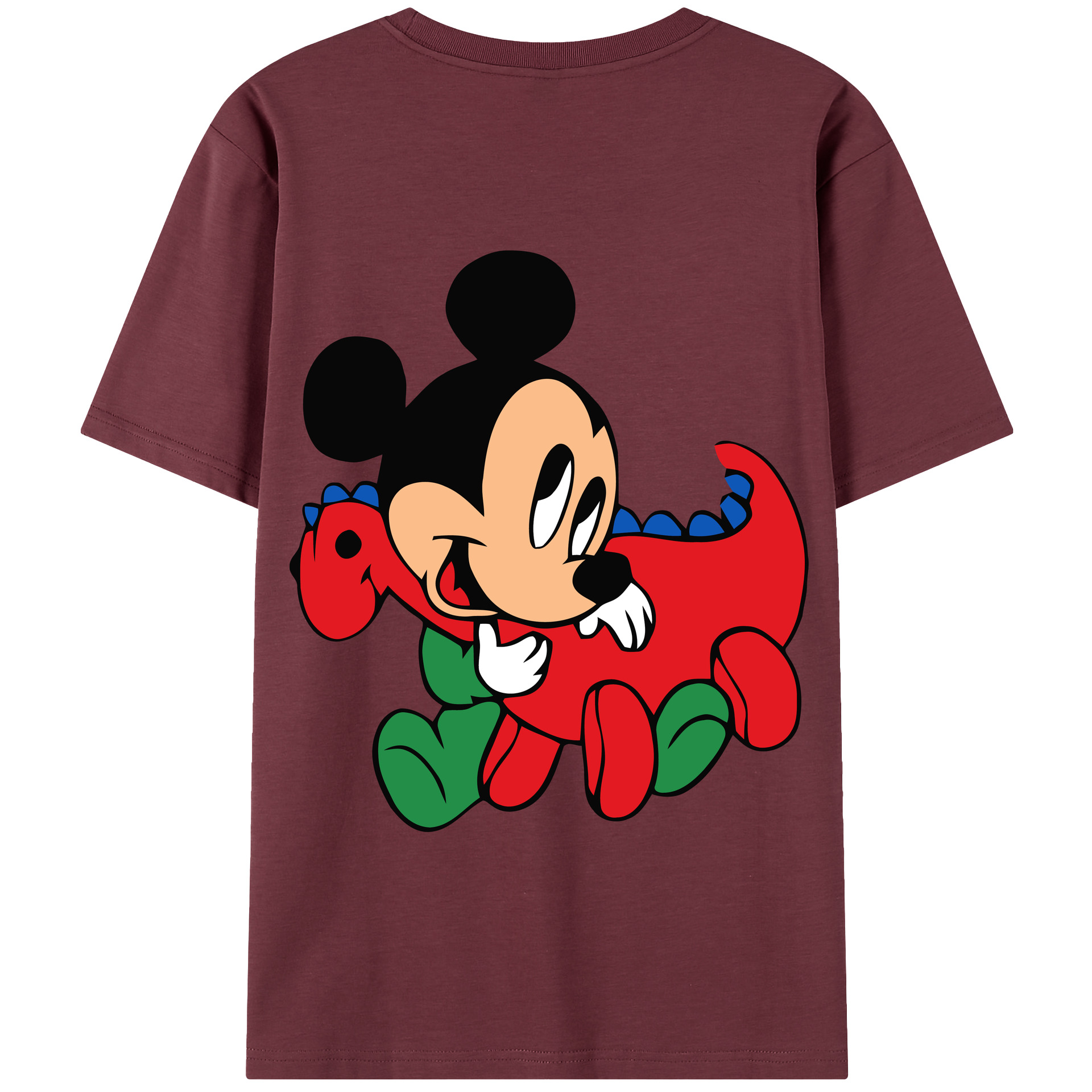 （画像用） ミッキーマウス Mickey Mouse 綿100％半袖Tシャツ（背面プリント）